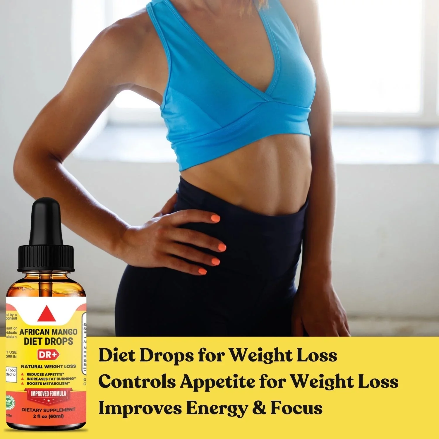 African Mango Wellness Drops - Diet Drops Suppress Appetite Burn Fat Boost Energy Fast Results 2oz