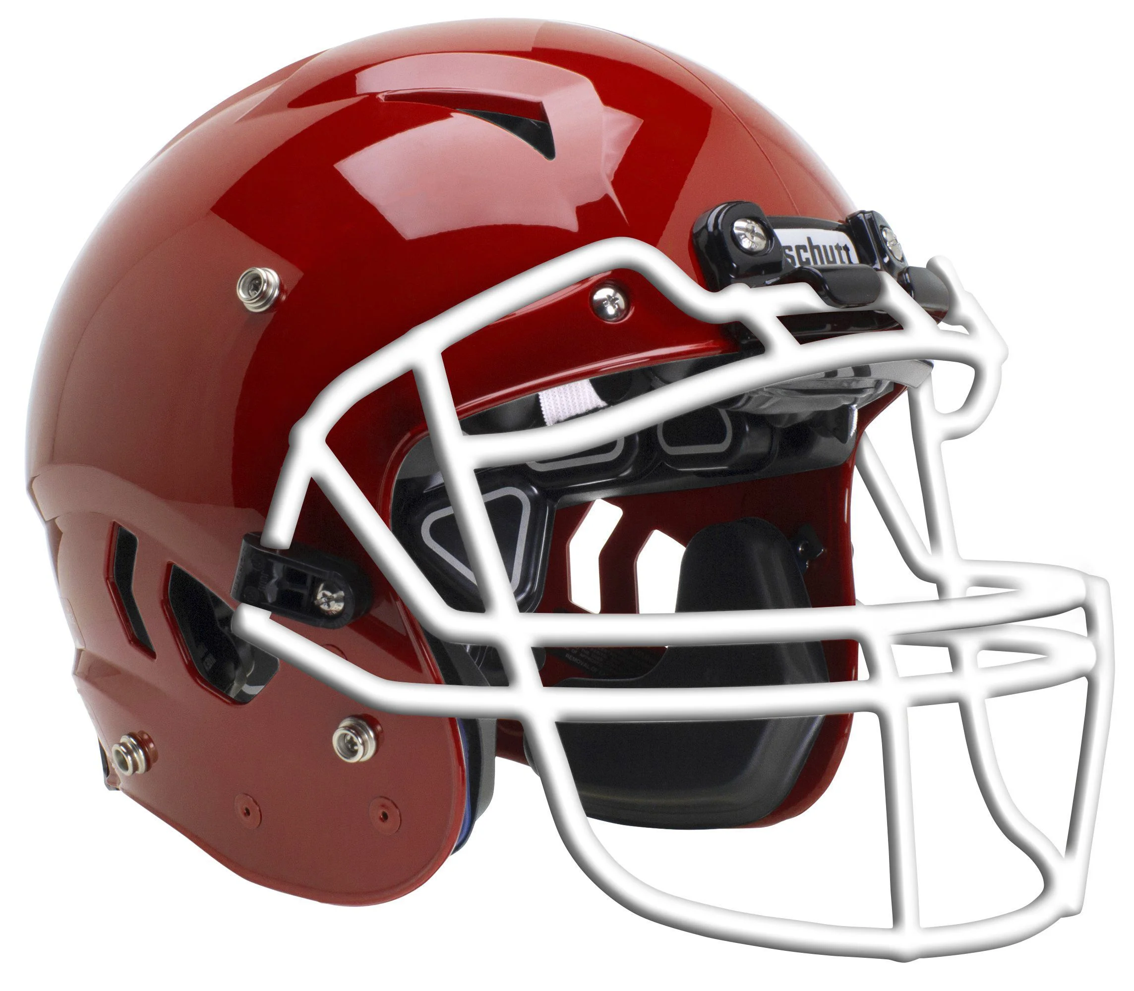 Schutt Vengeance A11 Youth Football Helmet w/Facemask (L, Cardinal, White V-ROPO-TRAD-YF)