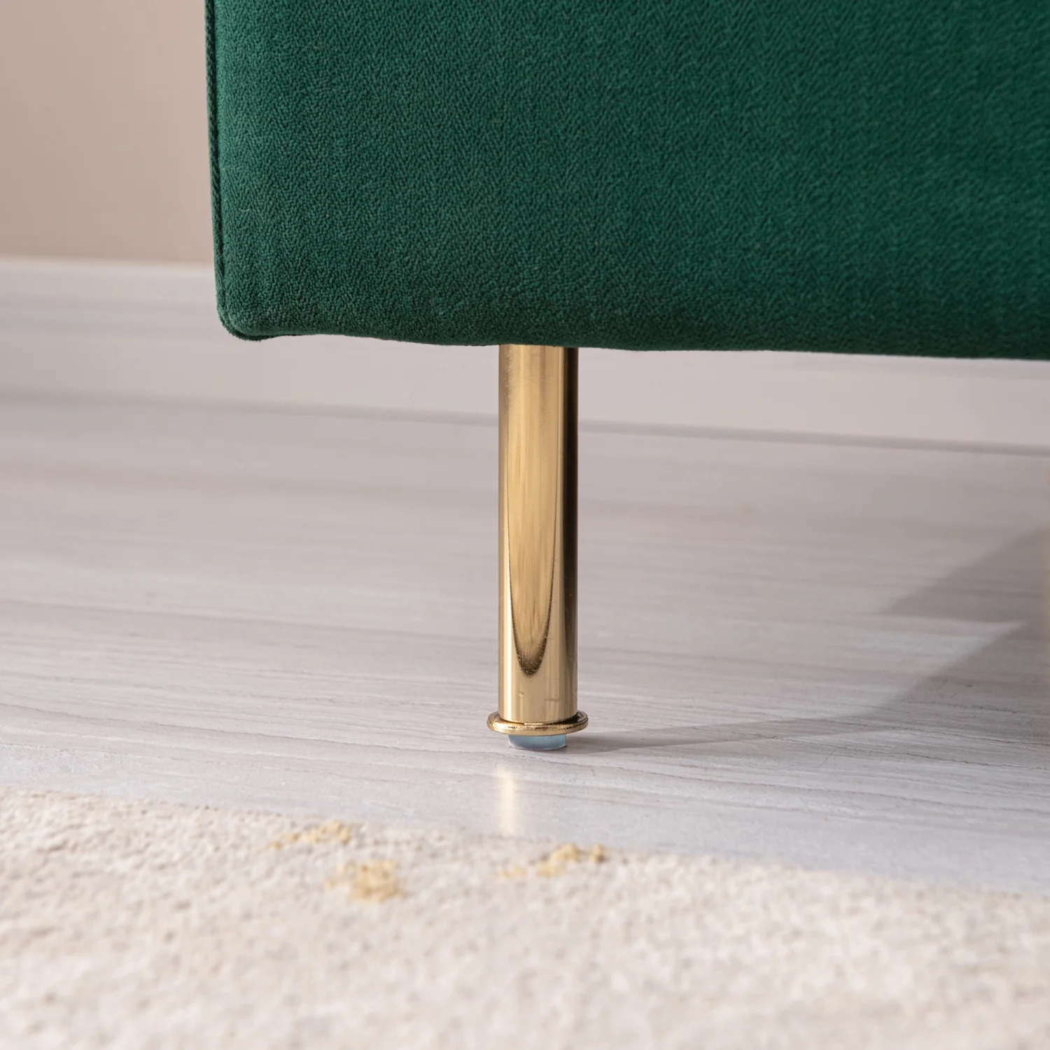 DeeHome Modern Upholstered Loveseat Sofa,Emerald Cotton Linen---63.8