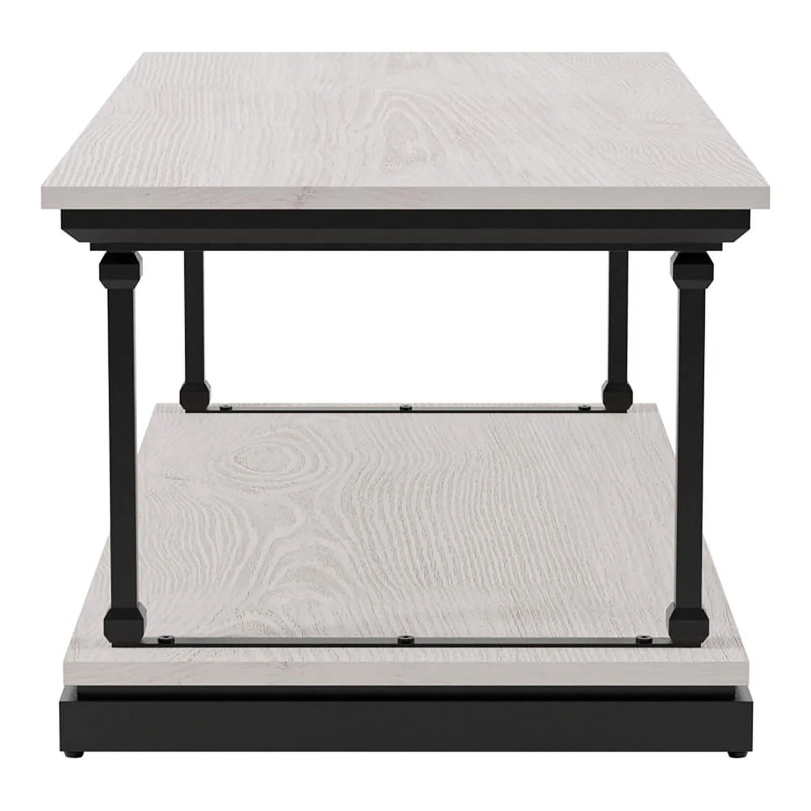 Furniture of America Drewden Wood 1-Shelf Coffee Table in White