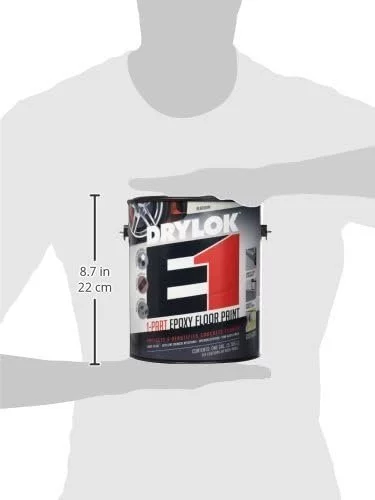 UNITED GILSONITE LAB 23813 Drylok E-1, Gallon, Platinum, 1 Part Epoxy Semi-Gloss Floor Paint, 1 Gallon Pack of 1