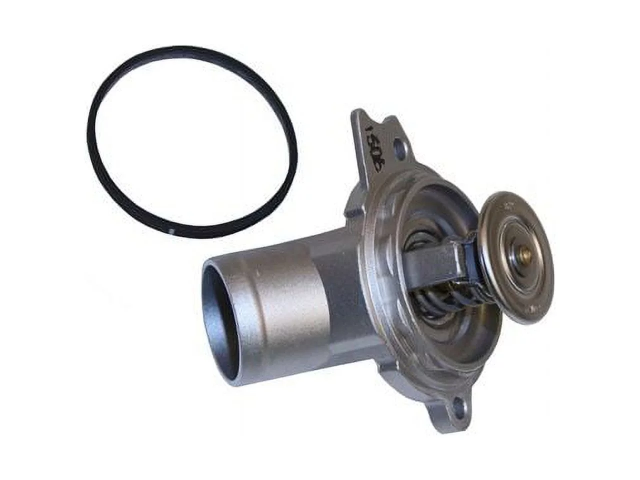 Engine Coolant Thermostat Housing Assembly - Compatible with 1998 - 2005 Mercedes-Benz CLK320 3.2L V6 1999 2000 2001 2002 2003 2004