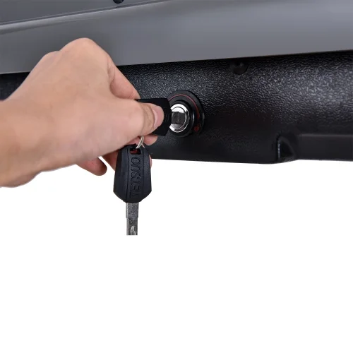 Hard Shell Roof Cargo Carrier with Security Keys, Roof Box, Cargo Box, 62 (L) x 31 (W) x 15(H) Inches, 14 Cubic Feet (Tool-Free Install), GRAY