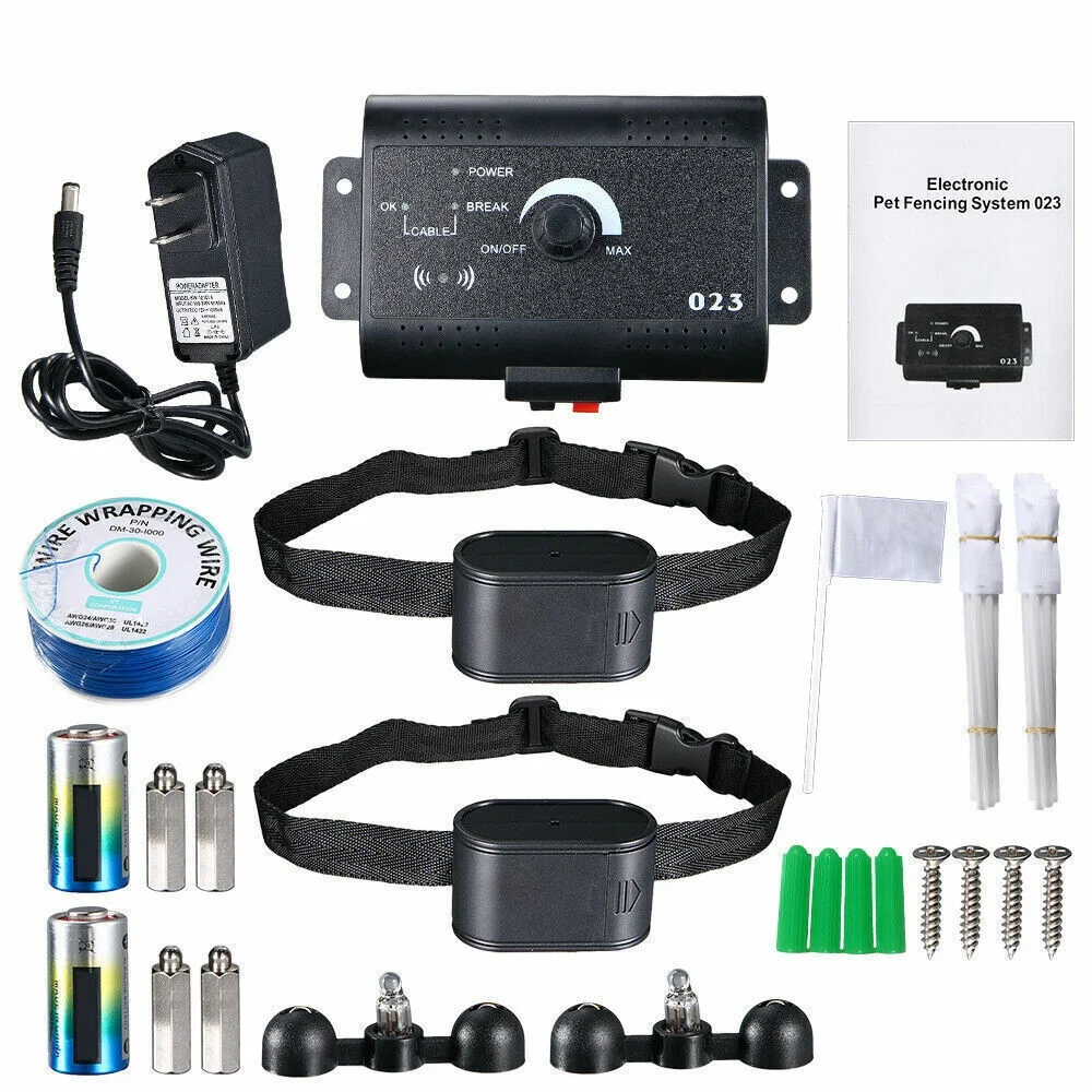 Quality Electric Dog Pet Fence System Waterproof Shock Collars For 2/3 Dogs US