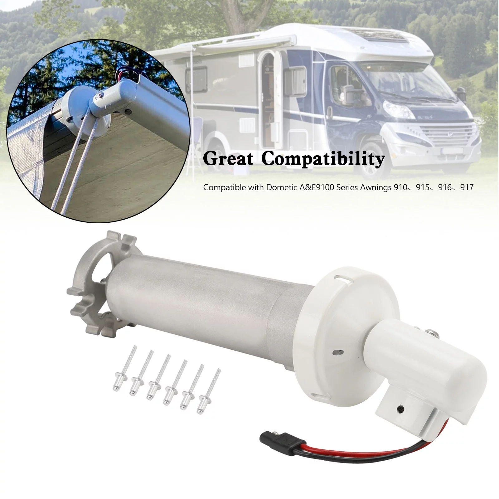 RV Awning Power Motor Torsion Assembly For Dometic 9100