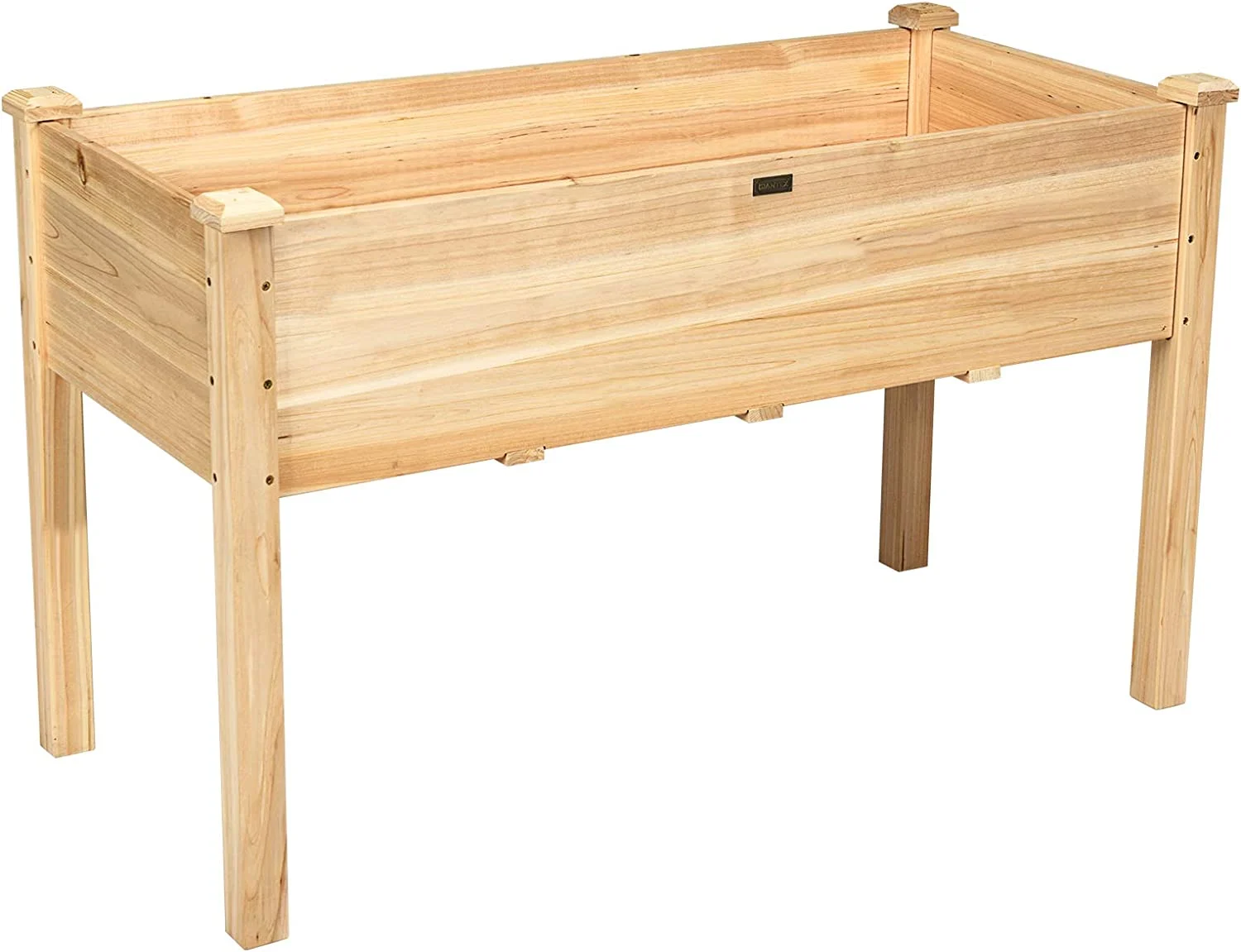 Raised Garden Bed Kit Elevated Planter Box for Vegetables Fruits Herb Grow, Heavy Duty Natural Cedar Wood Frame Gardening Planting Bed for Deck Patio Yard, 49.5