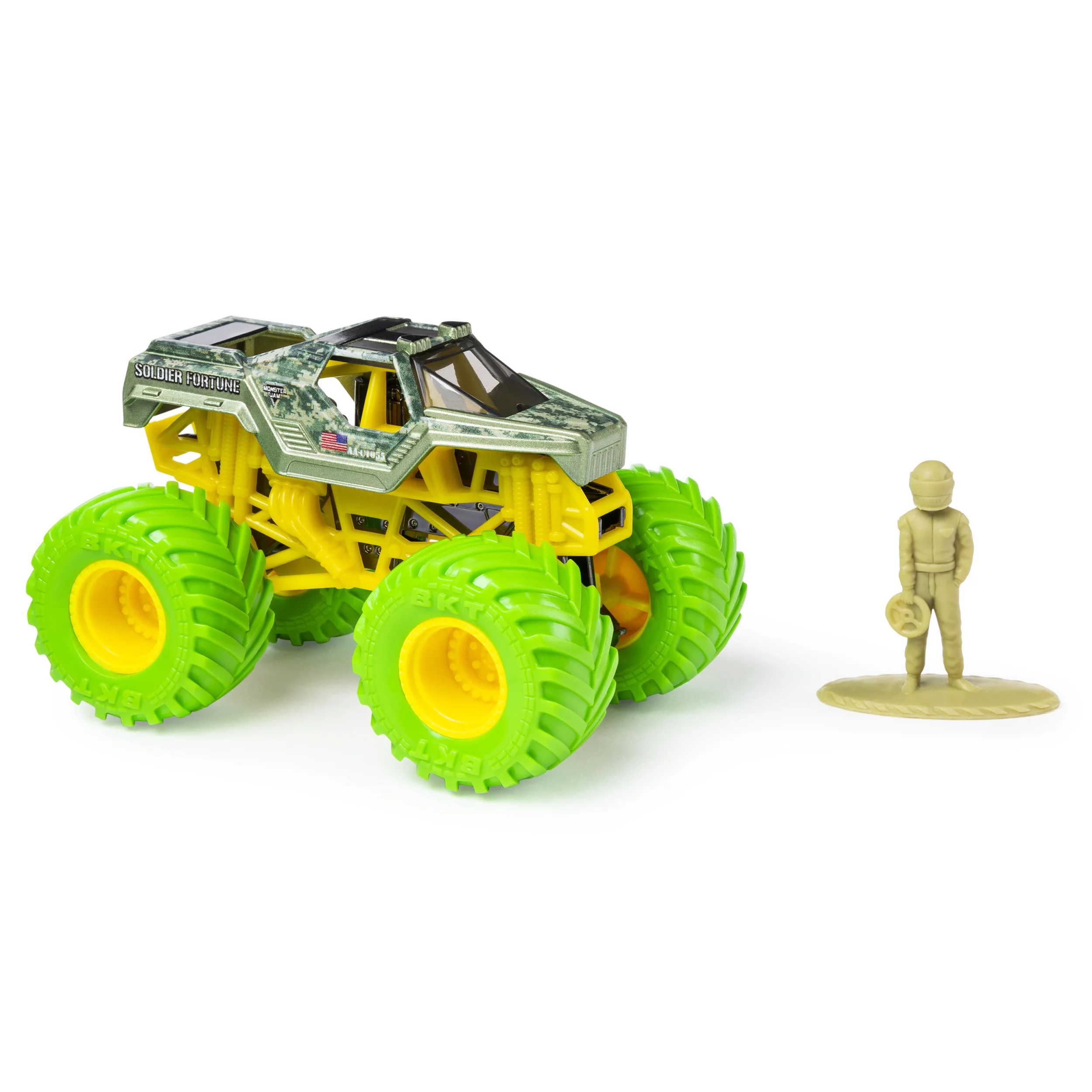 Monster Jam, Official Soldier Fortune Monster Truck, Die-Cast Vehicle, Nitro Neon Series, 1:64 Scale