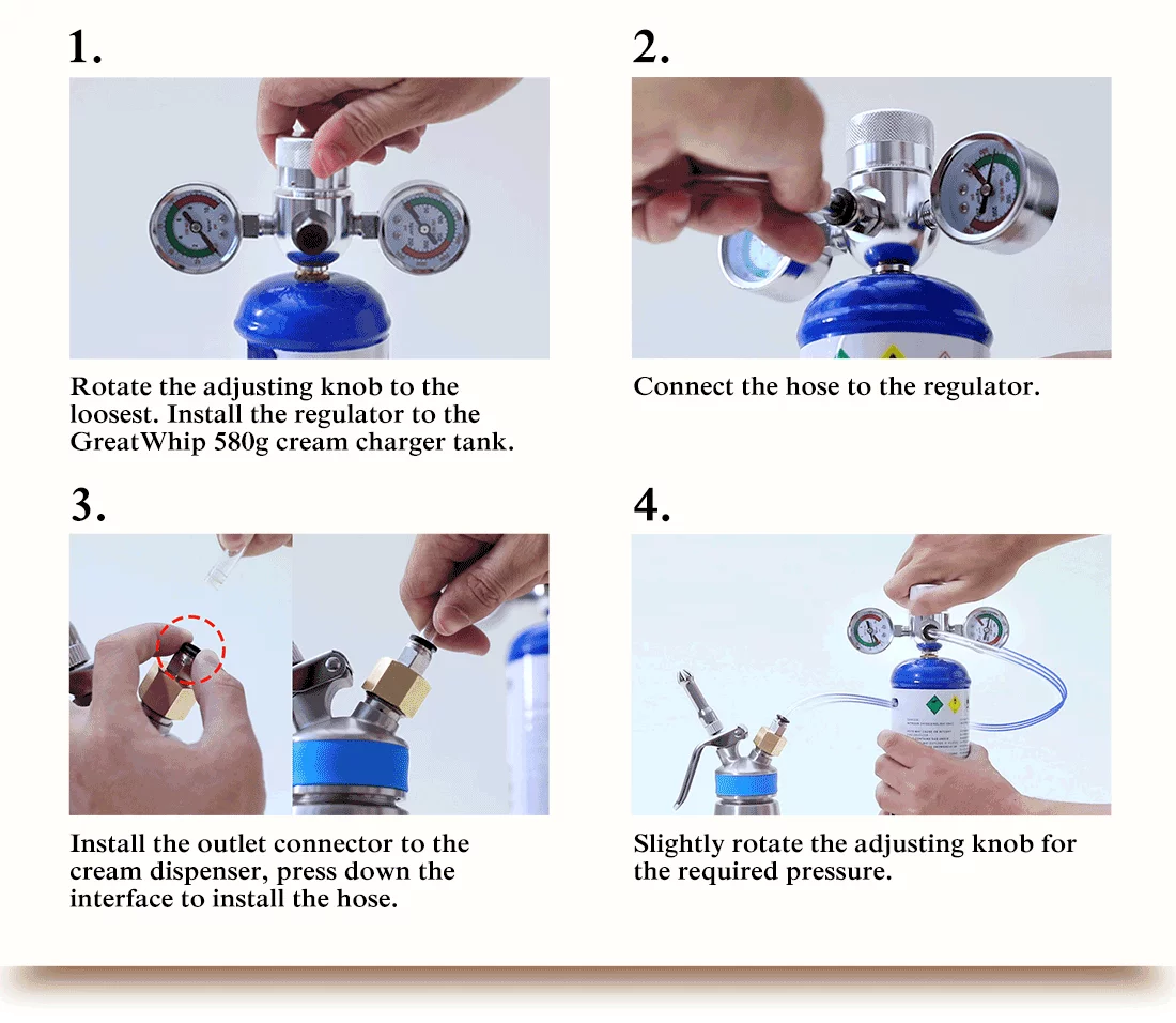 GreatWhip Whipped Cream Charger 2.2L Whip Cream Charger Cylinders 2.2L Tank (1 Cylinder)