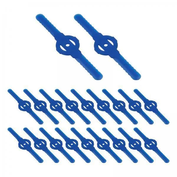 SunniMix 2x20 Brusher Cutter for Electric Cordless Mower Cutting Strimmer Tool Grass Trimmer 139 Mm Trimmer Head for Garden Mower , blue, 4 4 Pcs
