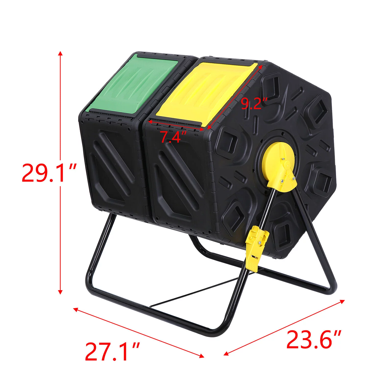 Compost Bin 18.5/37/43 Gallon Composting Tumbler BPA Free Rotating Outdoo Garden