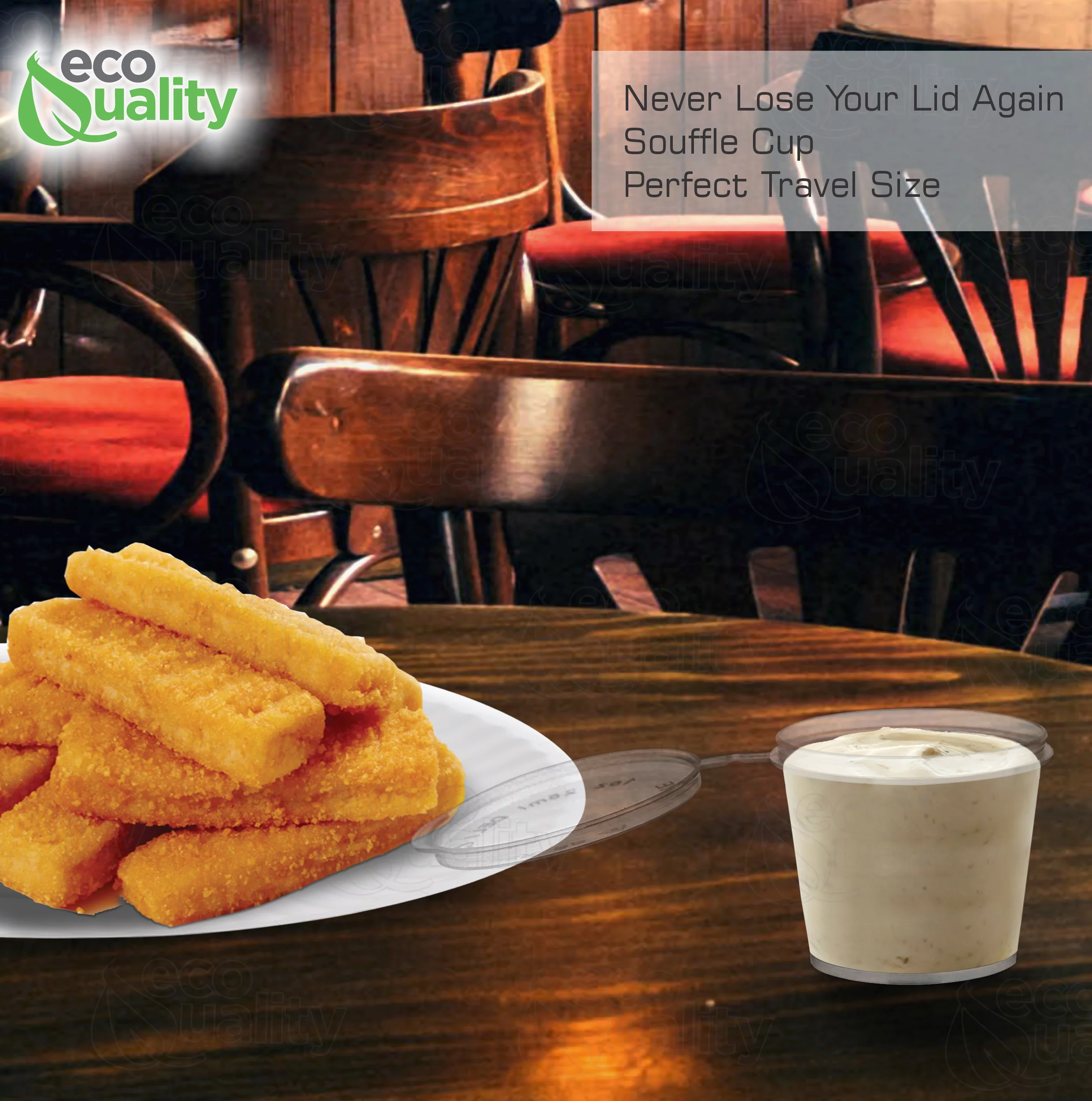 [50 Pack] 1 Oz Leak Proof Plastic Condiment Souffle Containers with Attached Lids - Plastic Disposable Portion Cup with Hinged Lid