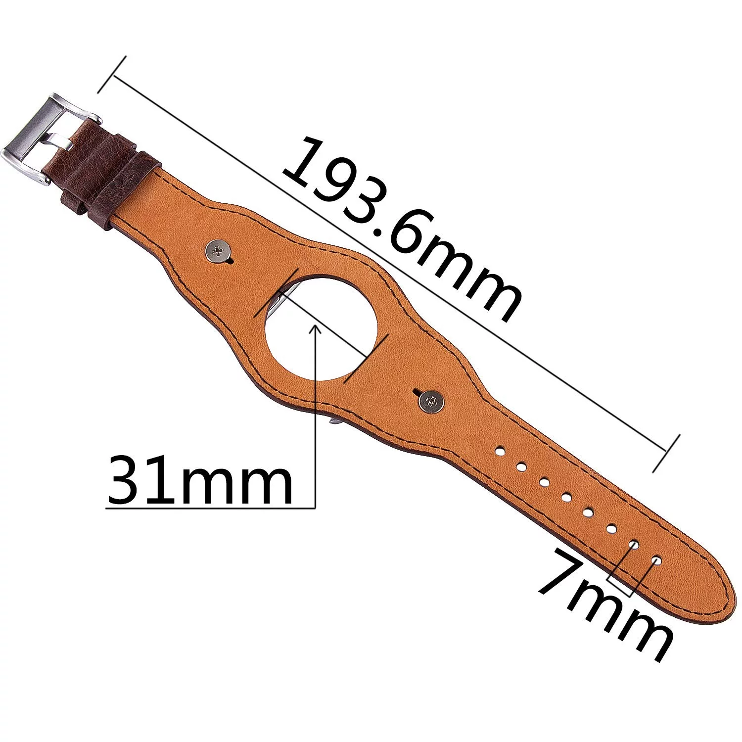 Leather Cuff Band Compatible with Apple Watch Bands 45mm 44mm 42mm Men Women Genuine Leather for iWatch Bracelet Wristband Cuff Strap Compatible Apple Watch Series 7/6/5/4/3/2/1 SE -Coffee