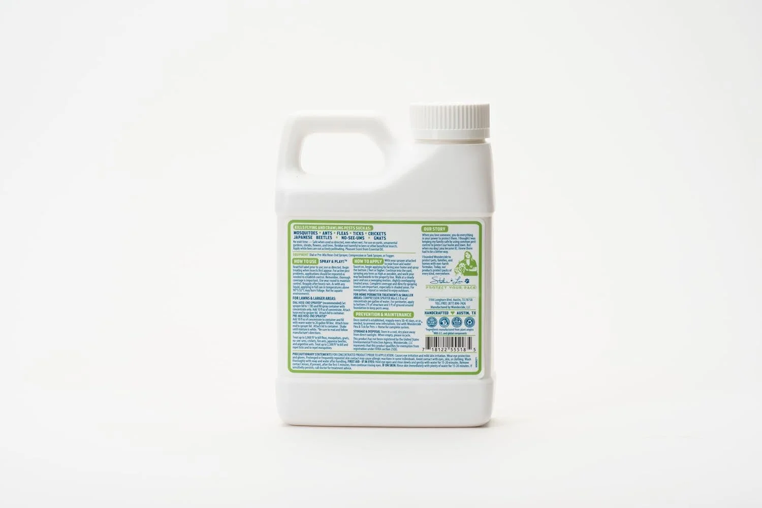 Flea, Tick, and Mosquito Yard Spray Refill Starter Kit - Powered by Natural Essential Oils – Insect Killer and Repellent - Lawn Treatment - 32 oz Ready to Use and 16 oz Concentrate