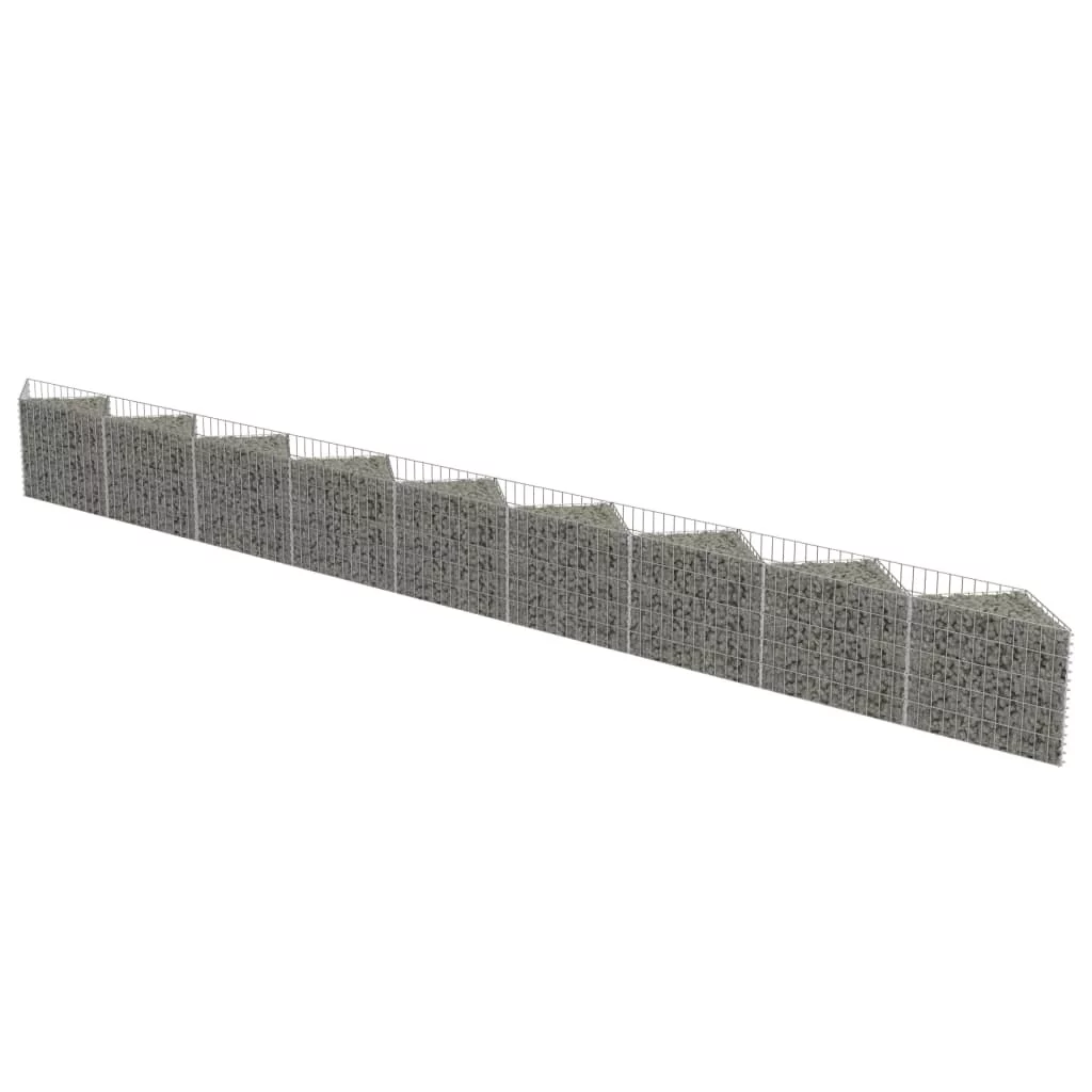 vidaXL Gabion Wall Galvanized Steel 248