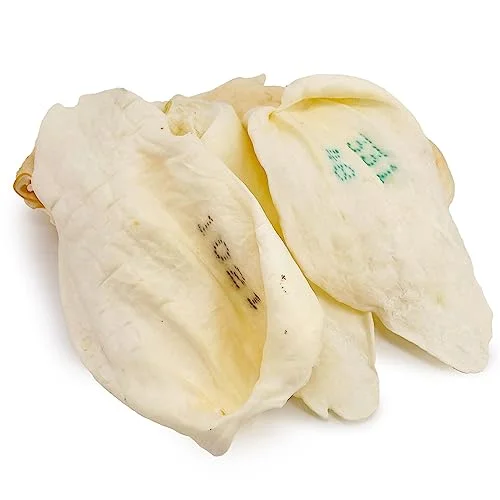 ValueBull Premium Cow Ears, Large, 60 Count Bulk Pack - All Natural Dog Treats, 100% Angus Beef, Single Ingredient Rawhide Alternative, Cleans Teeth & Gums