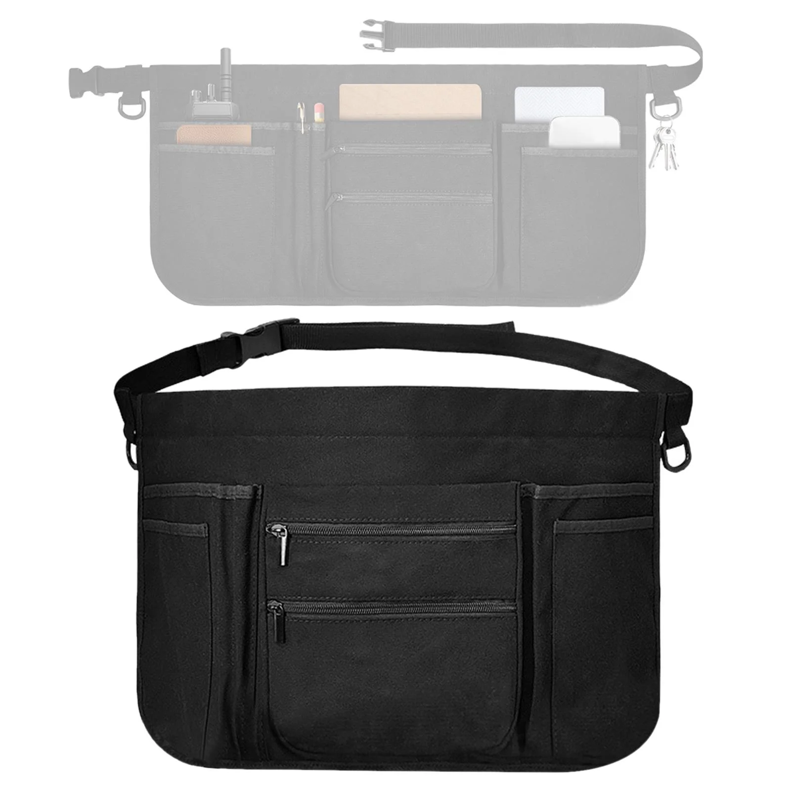 kowaku Restaurant Waiter Apron Tool Aprons Waist Money Pouch with Multiple Pockets Waitress Accessories Waitress Apron for Carpenter