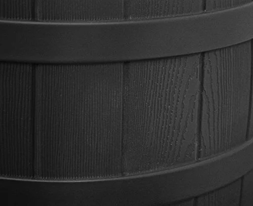 Good Ideas Rain Wizard 50 Gallon Plastic Rain Barrel, Black