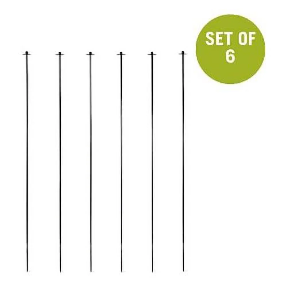 Gardeners   Garden Stake Netting Support | Heavy Duty Powder Coated Steel Garden Fencing ion Frame Support | Ideal For Yard And Lawn Plant Cages - (Set Of 6)