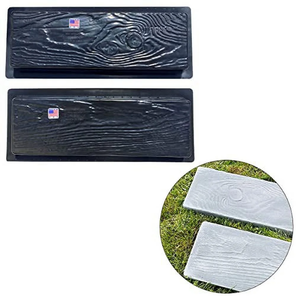 Wooden Board Molds for Concrete, DIY Stepping Stone Pavers, Concrete Mold, Cement Mold, Paver Mold, Garden Decor Mold, Pavers for Garden Walkway, Concrete Walkway Molds, Set of 2