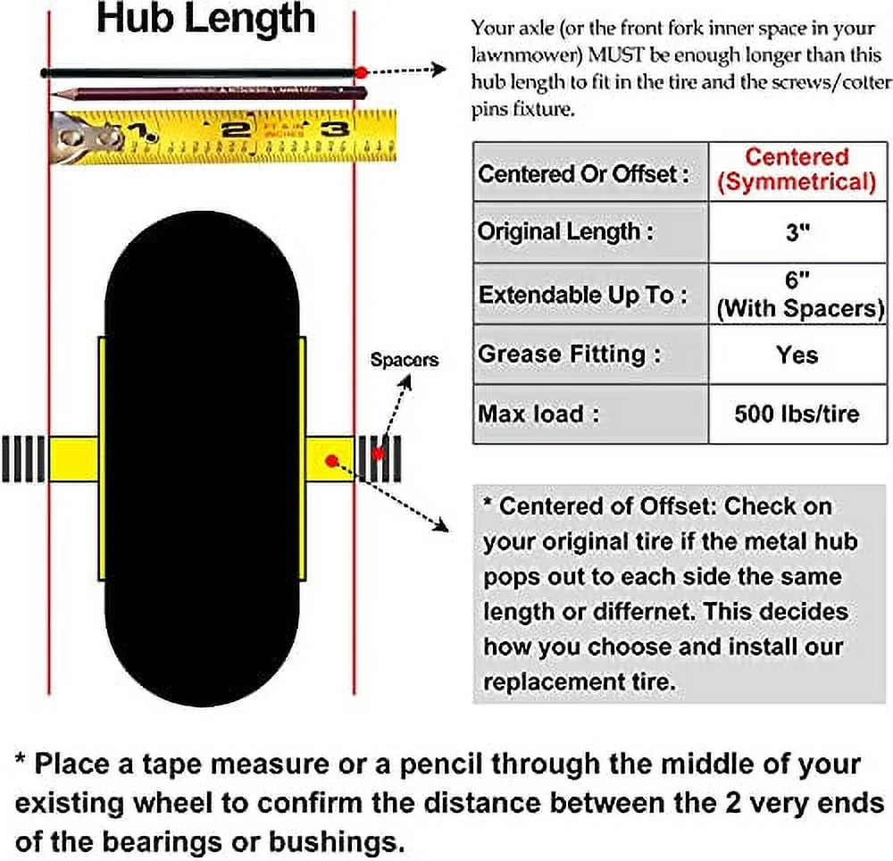 New HORSESHOE Commercial Knobby 4.80/4.00-8 Solid Flat-Free Wheelbarrow Cart 16