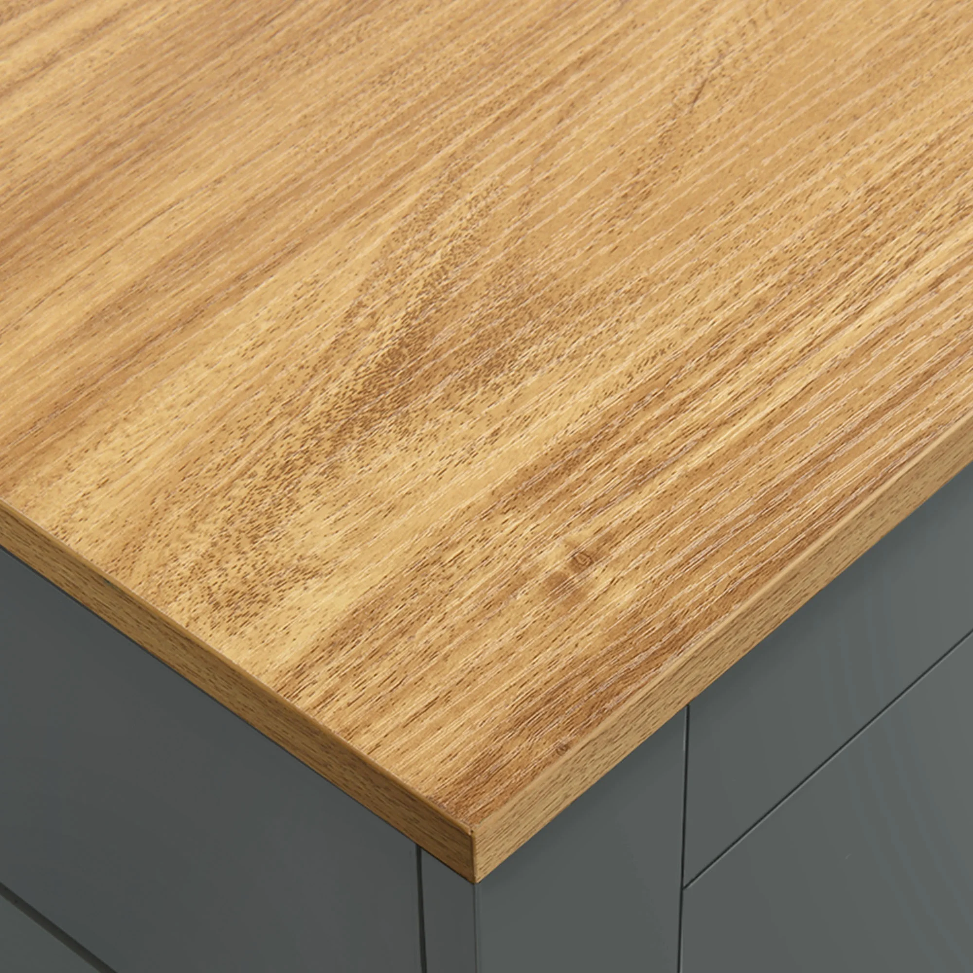 Dextrus Kitchen Island Cart with Trash Can Storage Cabinet, Rolling Kitchen Island Storage with Wheels and Drawers for 13-Gallon Trash Bin, Gray