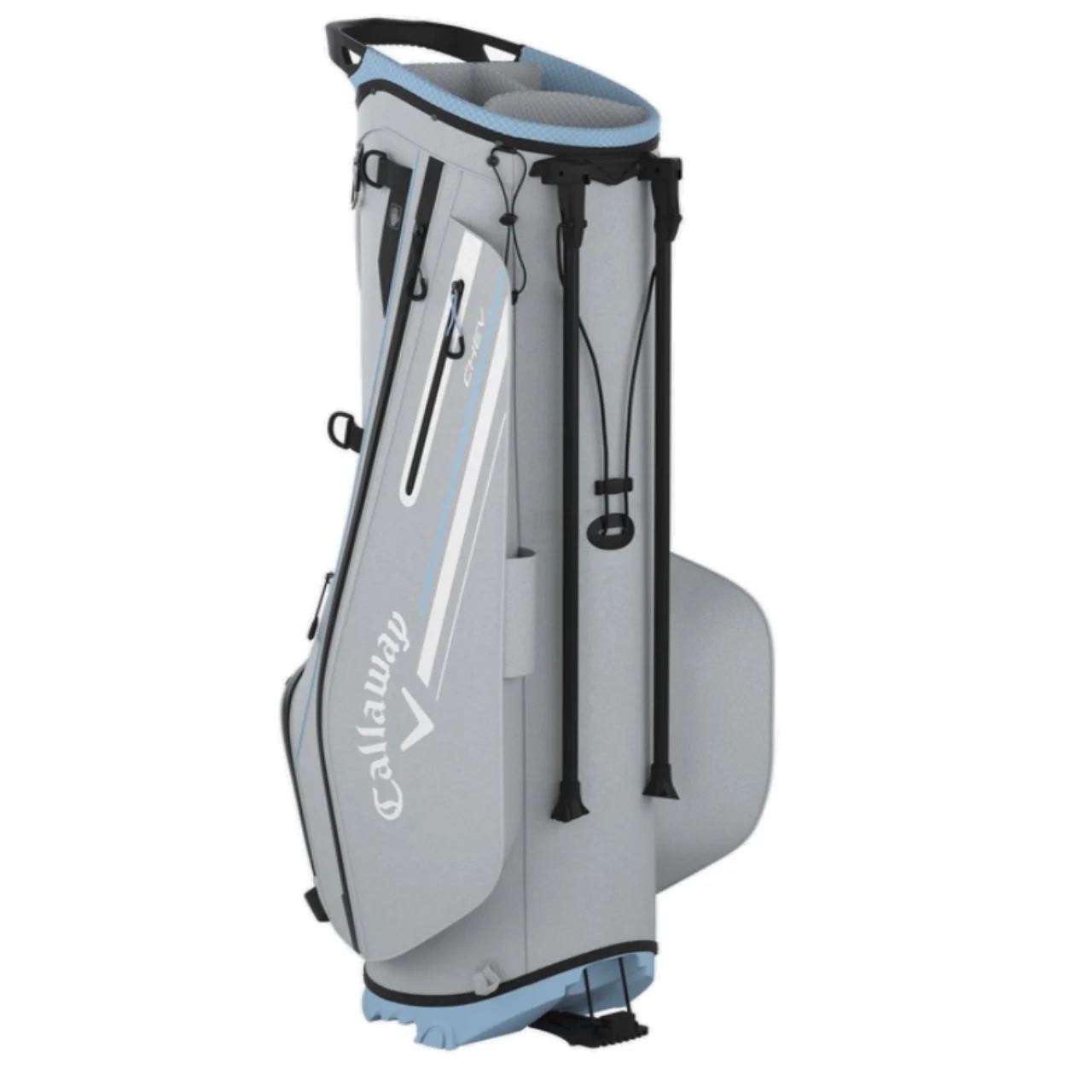 NEW Callaway Golf 2024 Chev Stand / Carry Bag 4-Way Top - Silver / Glacier