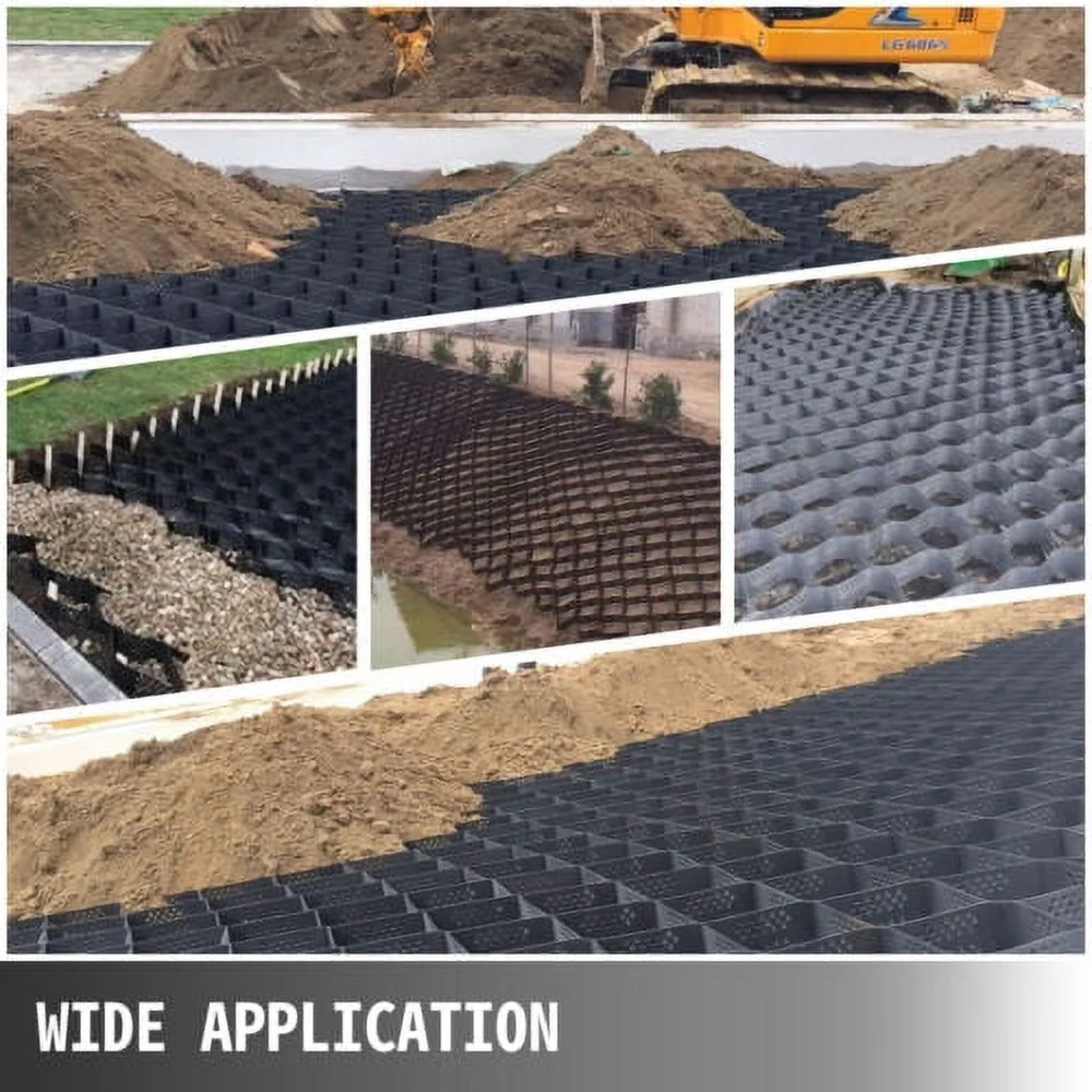 Ground Grid Paver Geocell Grid 2in Thick Geo Grid 9ft x 17ft HDPE for Gravel