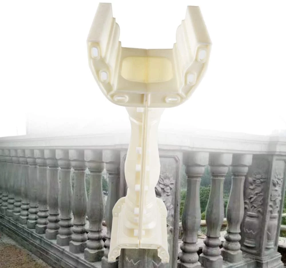Fichiouy Roman Cement Railing Moulds DIY Column Fence Balustrade PVC Mold for Concrete Plaster Cement 89cm