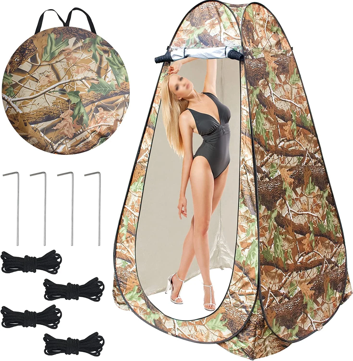 ZJK Portable Pop up Privacy Shower Tent Spacious Changing Room for Camping Hiking Beach Toilet Shower Bathroom