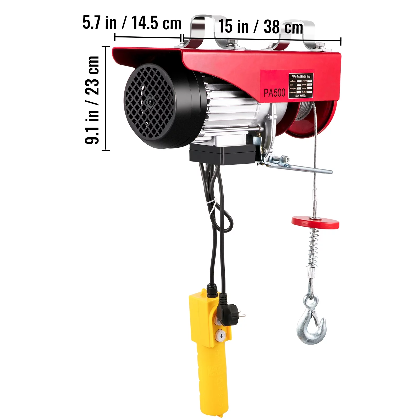 BENTISM Lift Electric Hoist 1100lbs, Electric Hoist 110v, Remote Control Electric Winch Overhead Crane Lift Electric Wire Hoist for Factories, Warehouses, Construction, Building, Goods Lifting
