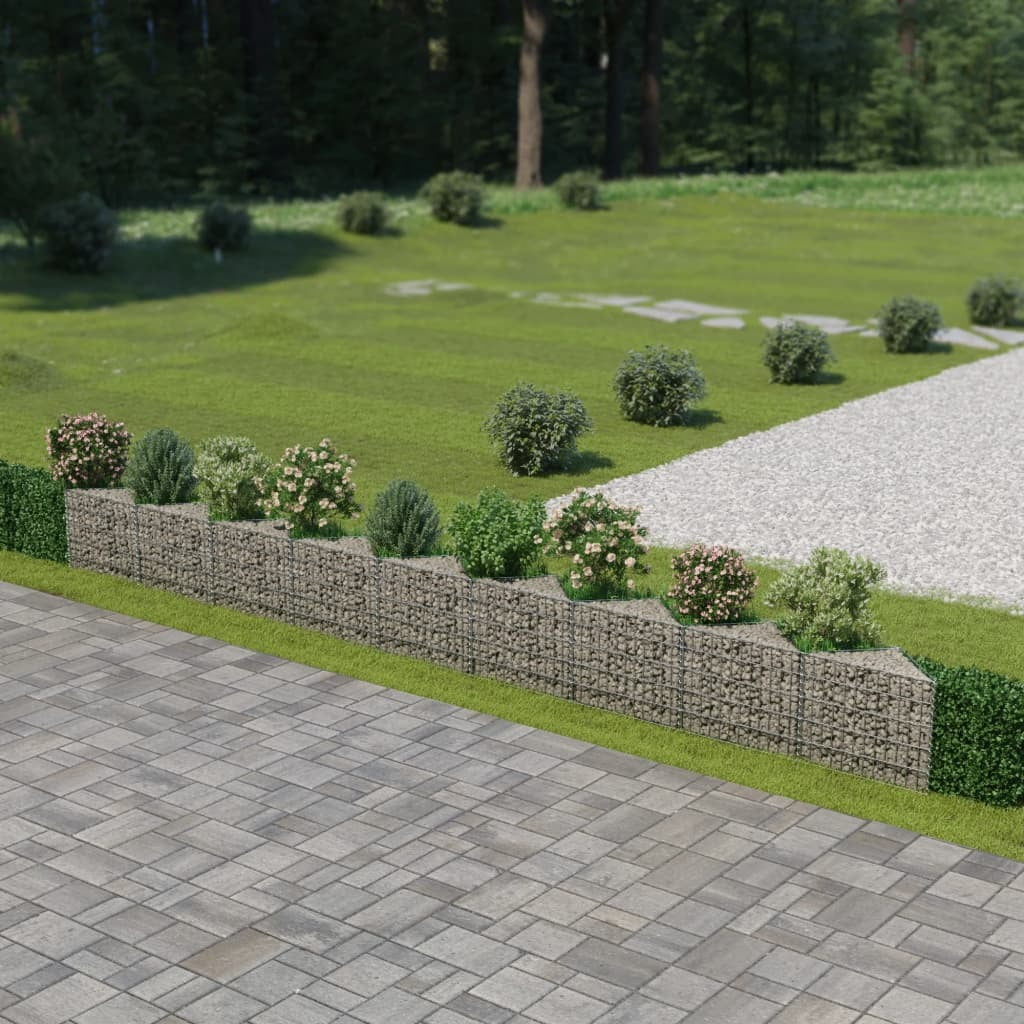 vidaXL Gabion Wall Galvanized Steel 248