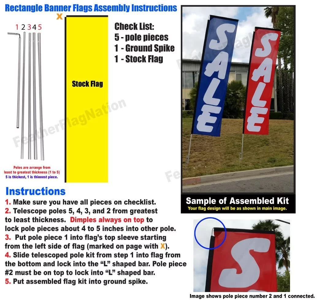 Fresh Produce Farmers' Market Advertising Rectangle Feather Banner Swooper Flag Sign with Flag Pole Kit and Ground Stake