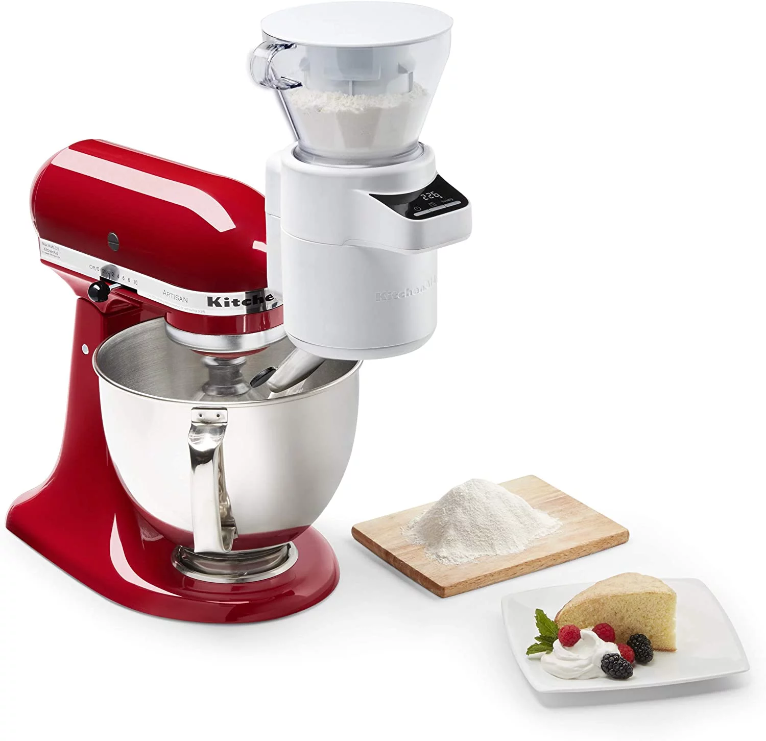 KitchenAid KSMSFTA Sifter + Scale Attachment  4 Cup  White
