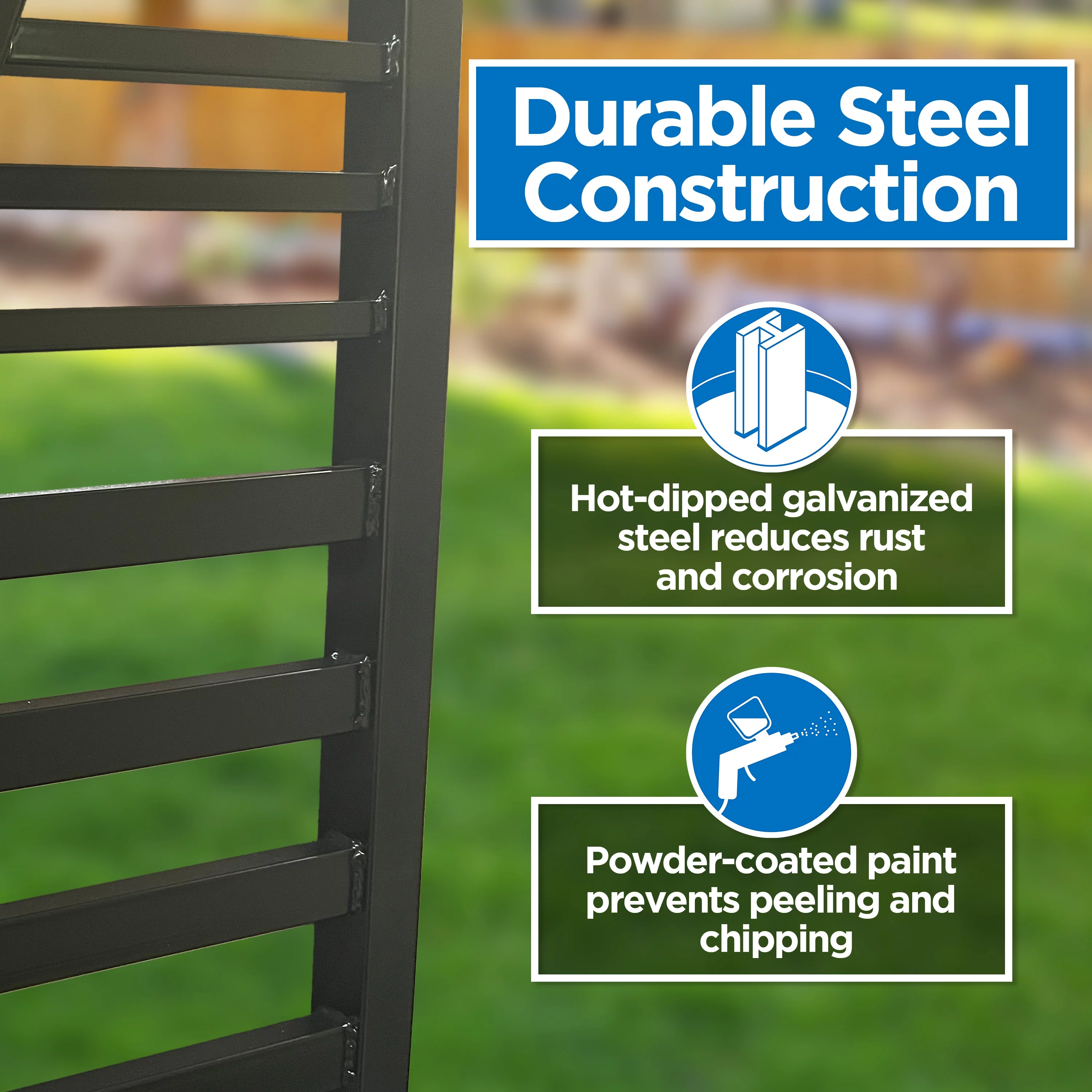 ALEKO Modern Garden Steel Dual Swing Driveway Gate Barcelona Style 12 x 6 feet