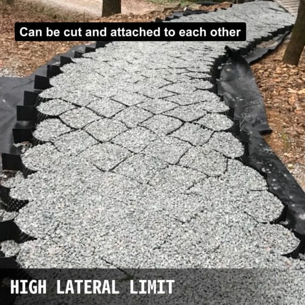 Ground Grid Paver Geocell Grid 2in Thick Geo Grid 9ft x 17ft HDPE for Gravel