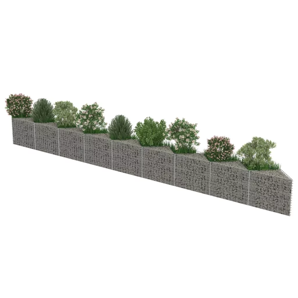 vidaXL Gabion Wall Galvanized Steel 248
