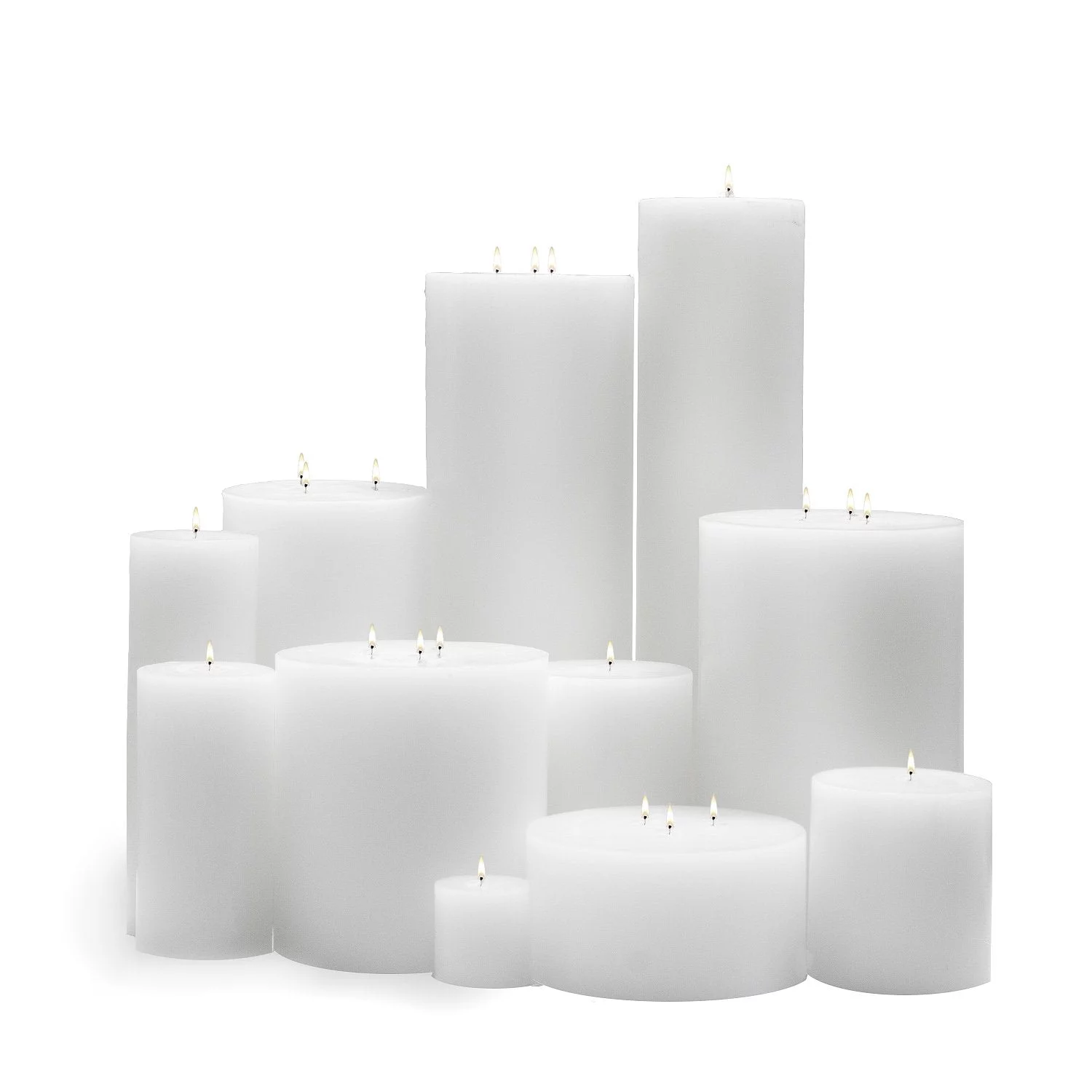 White Pillar Candles