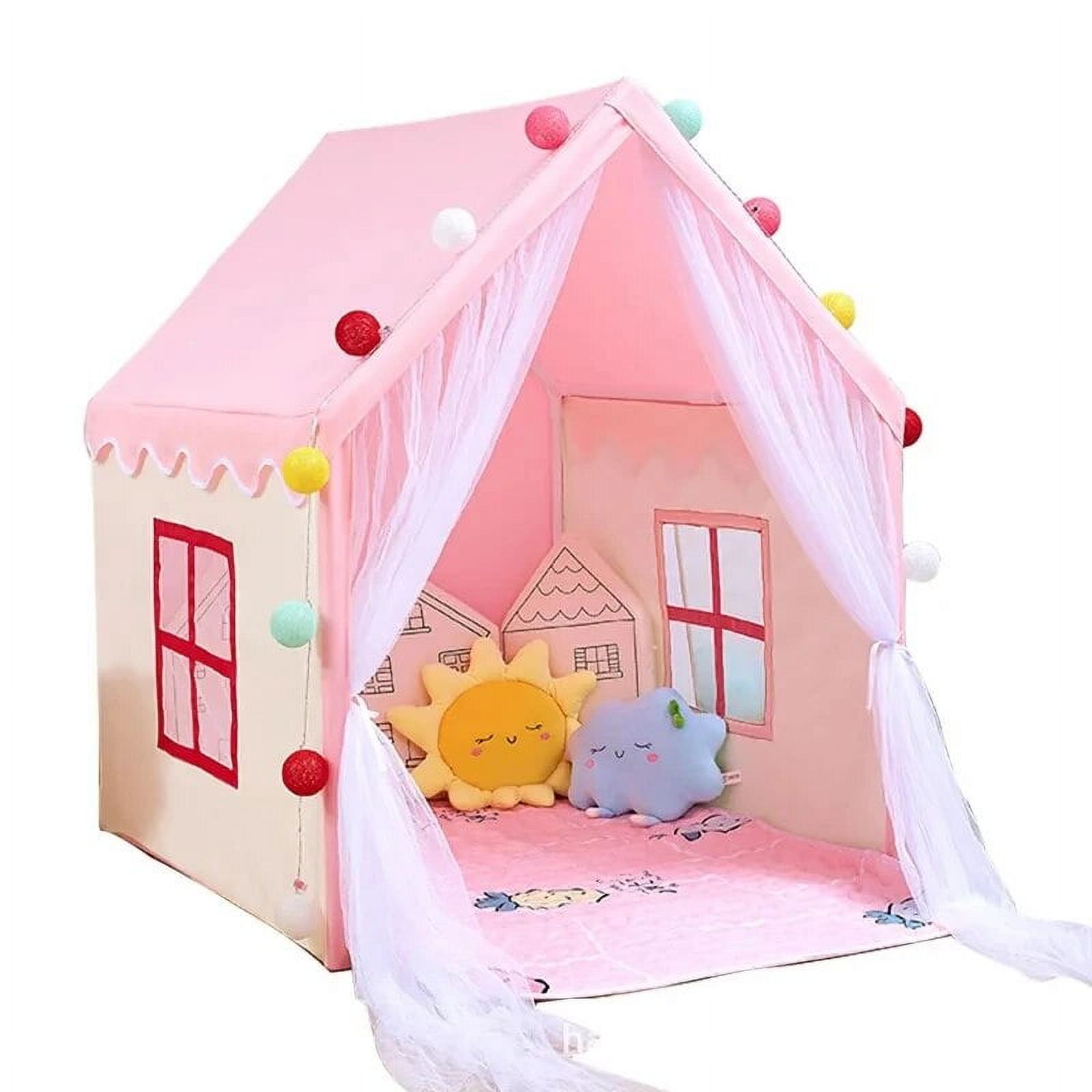 Portable Baby Play House Children Tent Teepee Tent Enfant Kids Tent Pink Blue Kids Play House Indoor Outdoor Toy Princess House Blue