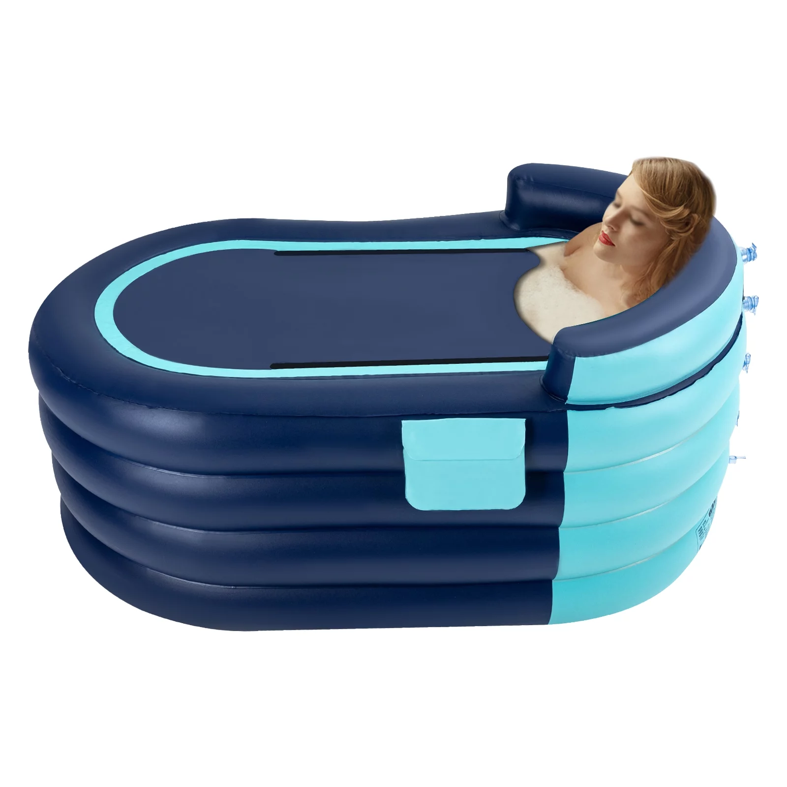 Miumaeov Inflatable Adult Bathtub with Wireless Electric Air Pump for Hot Water Bath & Ice Bath Portable Folding Bathtub for Shower Stall