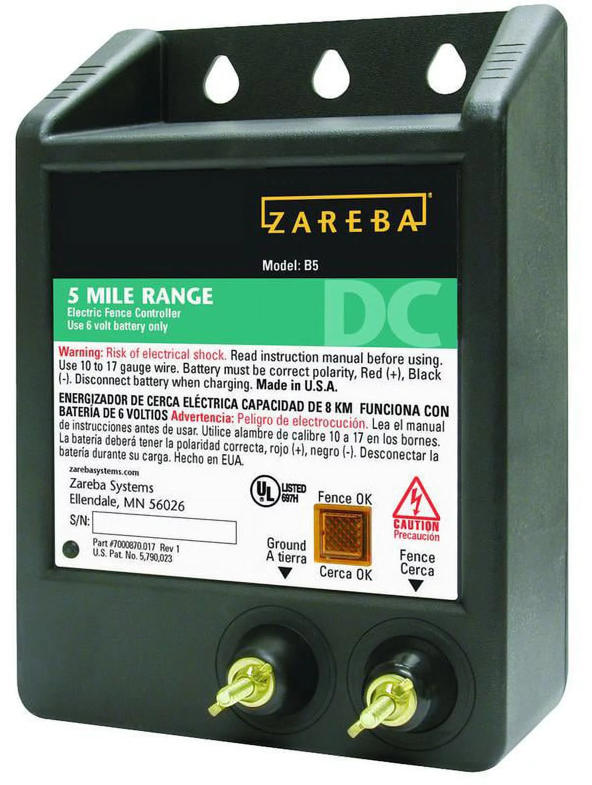 Zareba 5-Mile Battery Operated Solid State Fence Charger