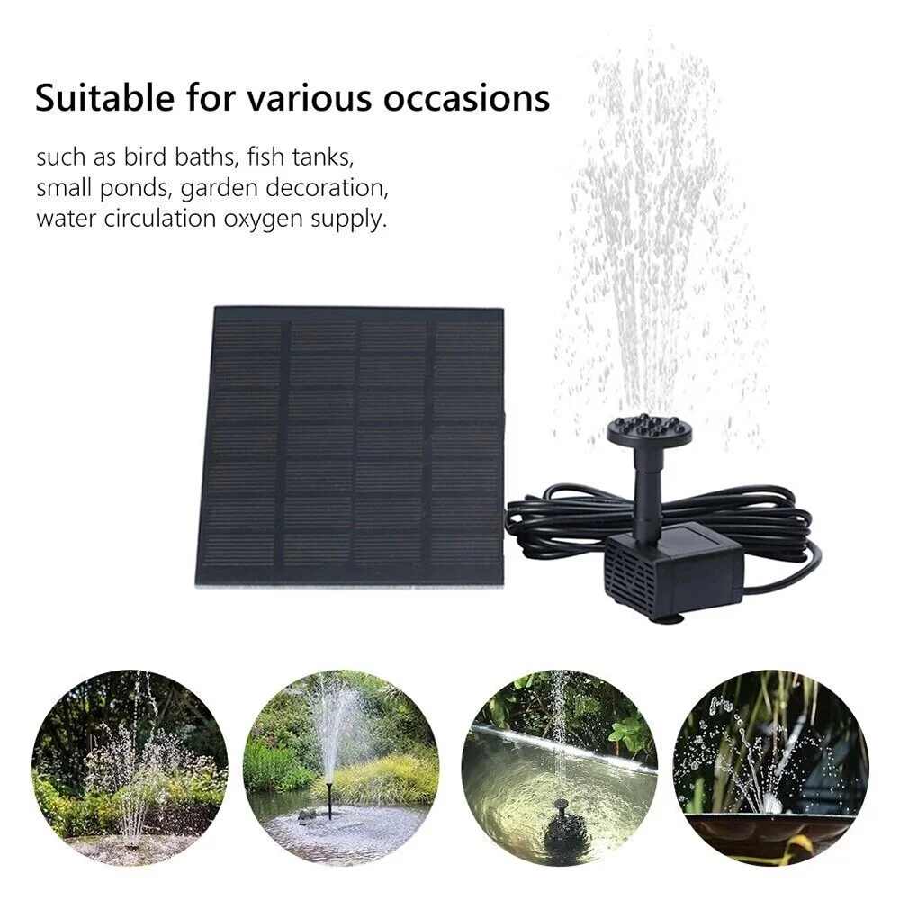 EROCK Solar Power Fountain Submersible Floating Water Pump Bird Bath Pond Garden Pool