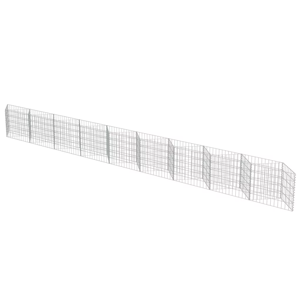vidaXL Gabion Wall Galvanized Steel 248