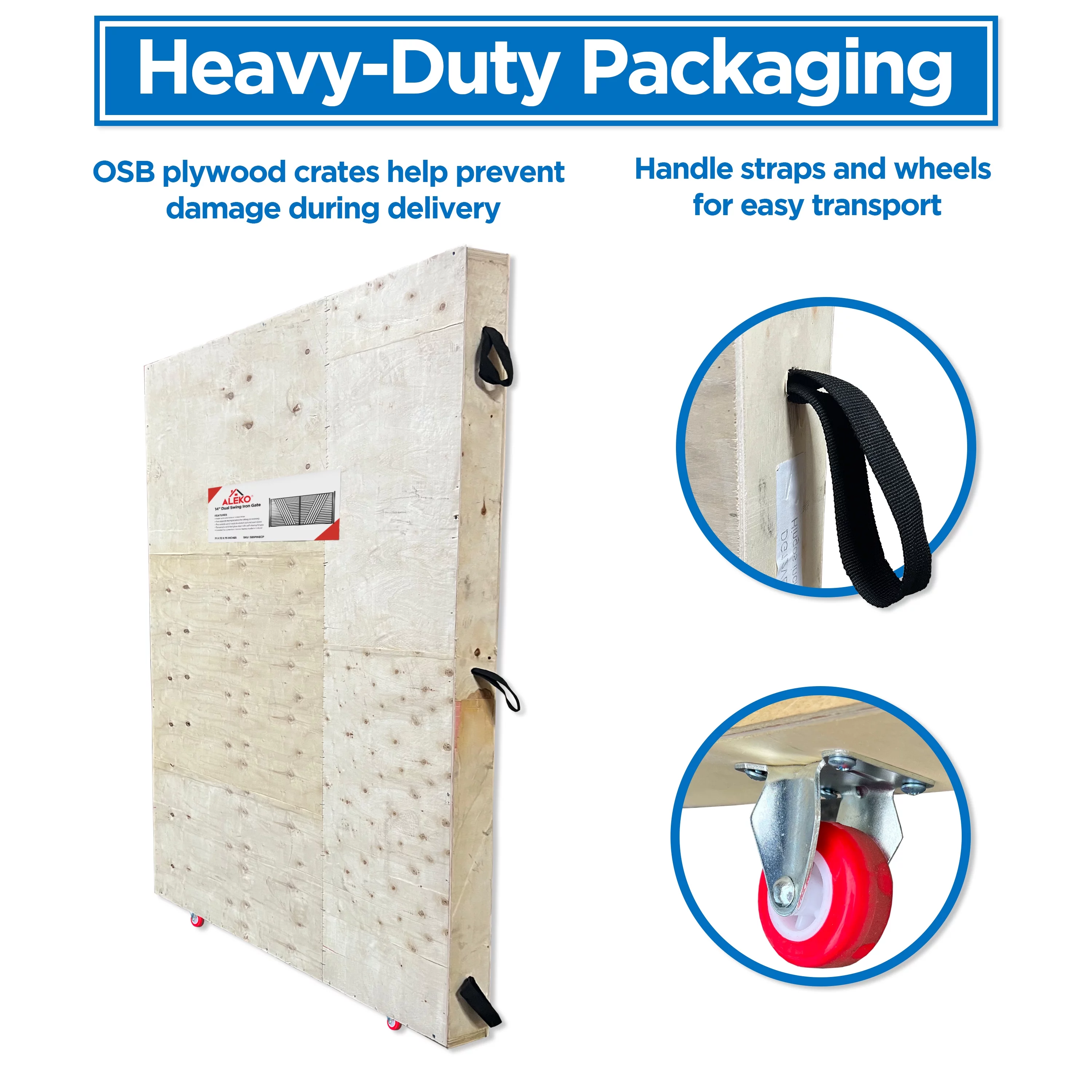 ALEKO Modern Garden Steel Dual Swing Driveway Gate Barcelona Style 12 x 6 feet