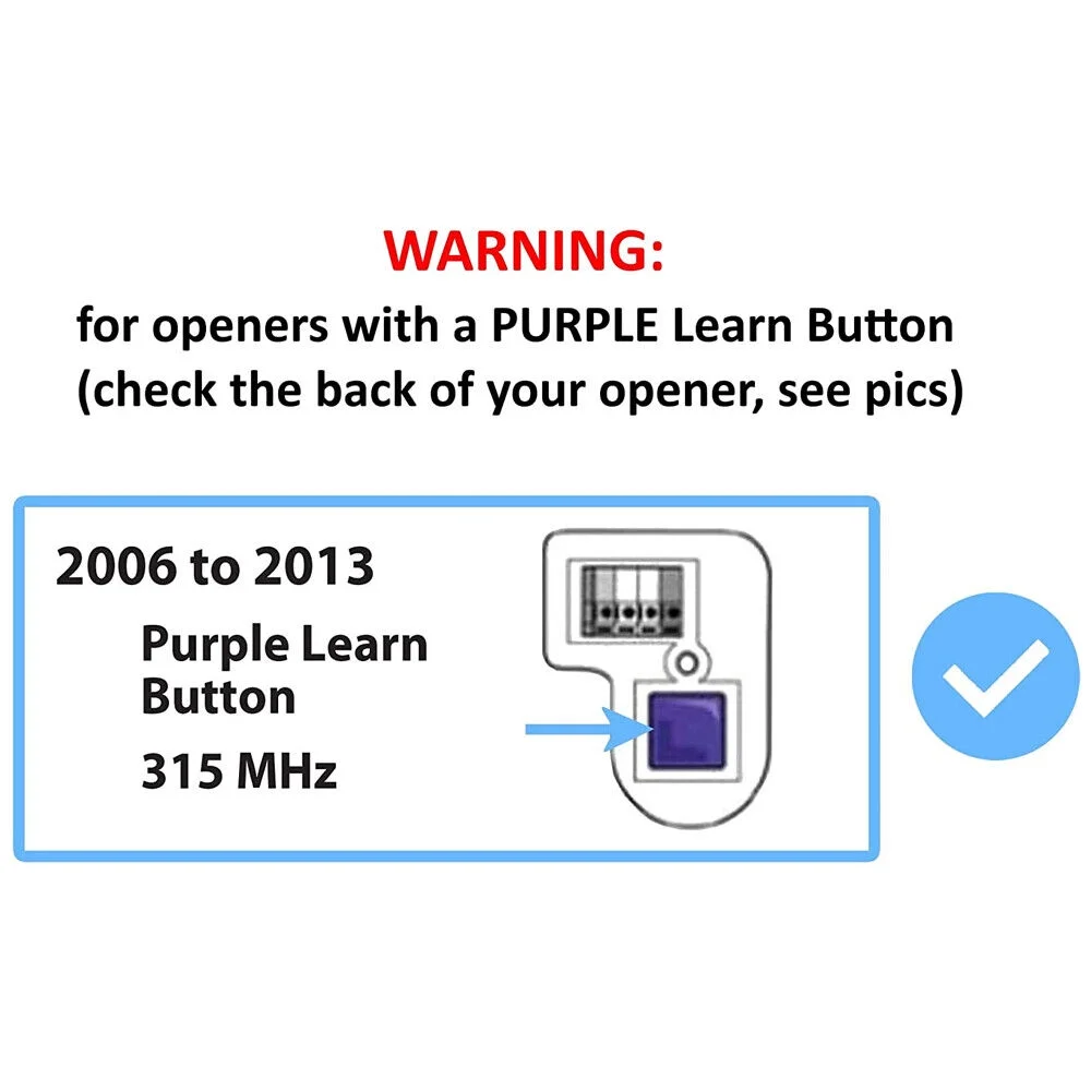 Gray Garage Door Opener Remote Control - Battery Powered for Craftsman HBW2028