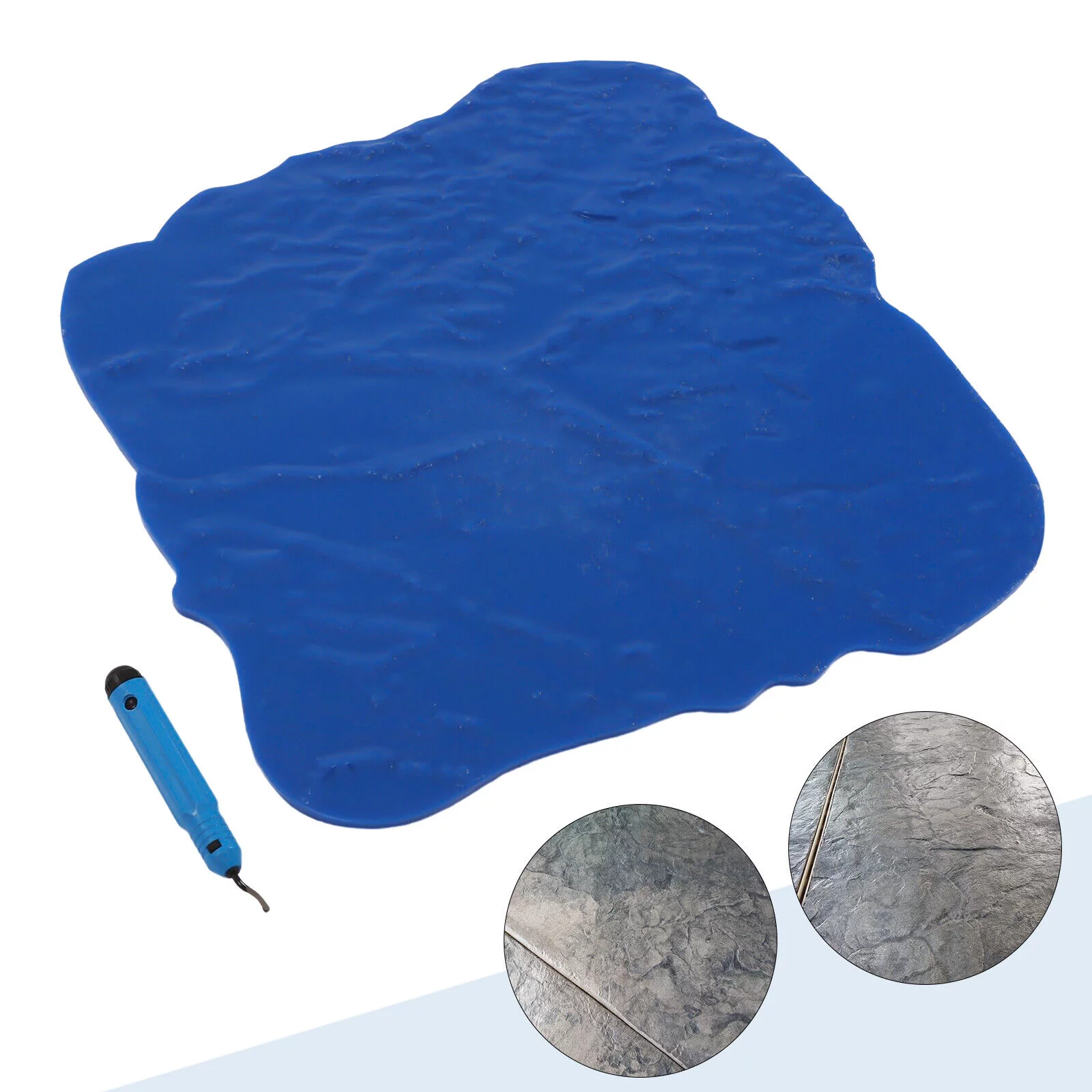 Fit for Concrete Cement 12*12inch Slate Seamless Texture Stamp Mat Stamping Tool