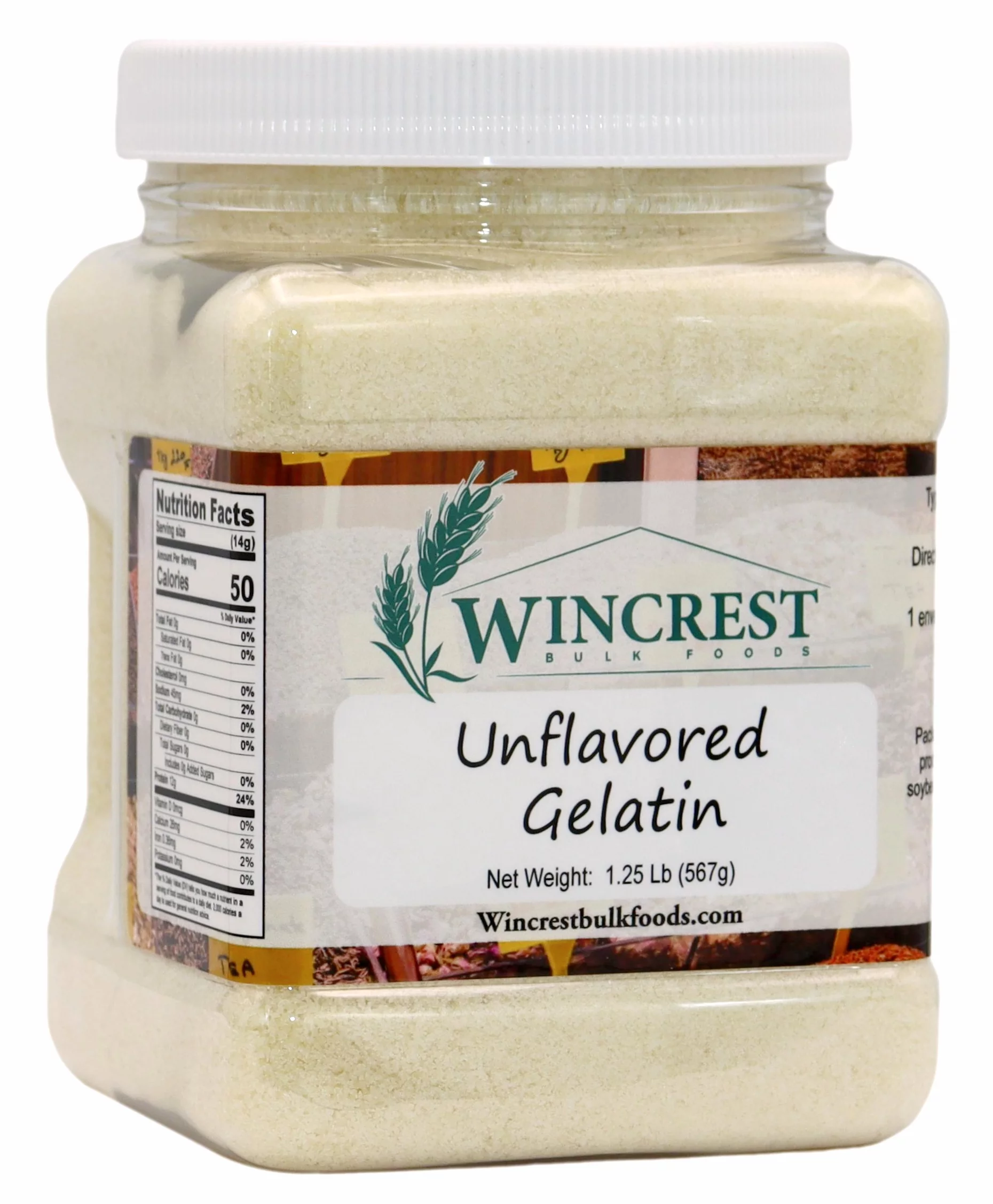 WinCrest Unflavored Gelatin - 1.25 Lb Tub