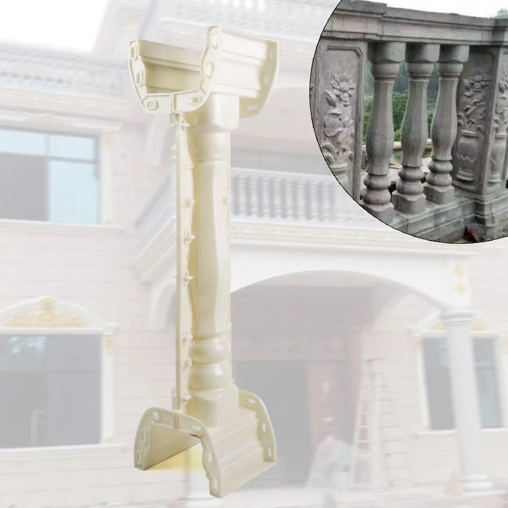 Fichiouy Roman Cement Railing Moulds DIY Column Fence Balustrade PVC Mold for Concrete Plaster Cement 89cm