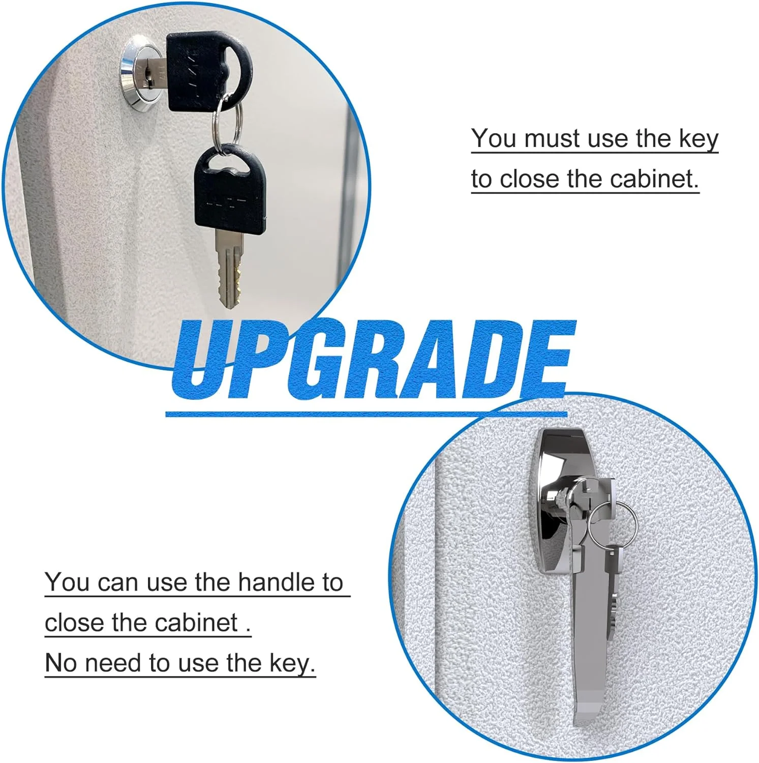 Metal Storage Cabinet with 2 Door and 4 Adjustable Shelves, 71 inch Tall Steel Cabinet for Warehouse, Garage, Home, Office,Easy Assemble Required(Gery)