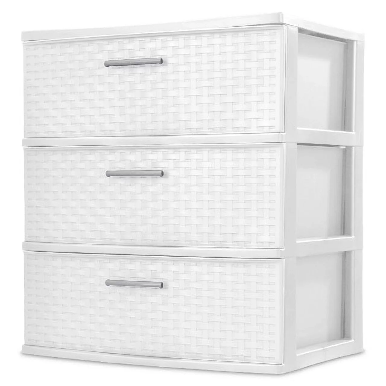 Sterilite 3 Drawer Wide Weave Tower Plastic