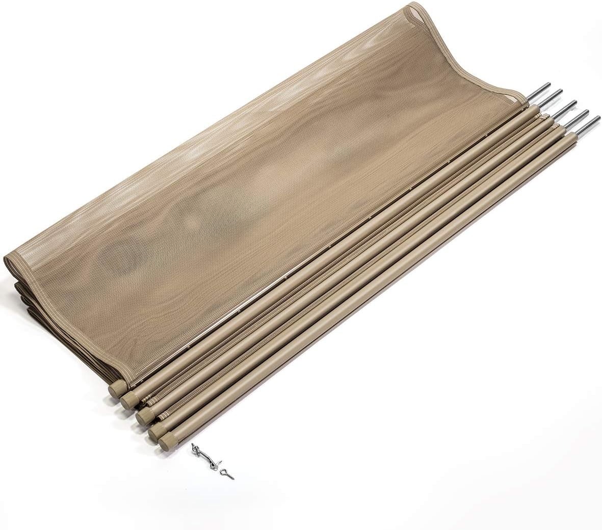 90130 pool safety fence 4x12 sand beige stainless steel pole xp